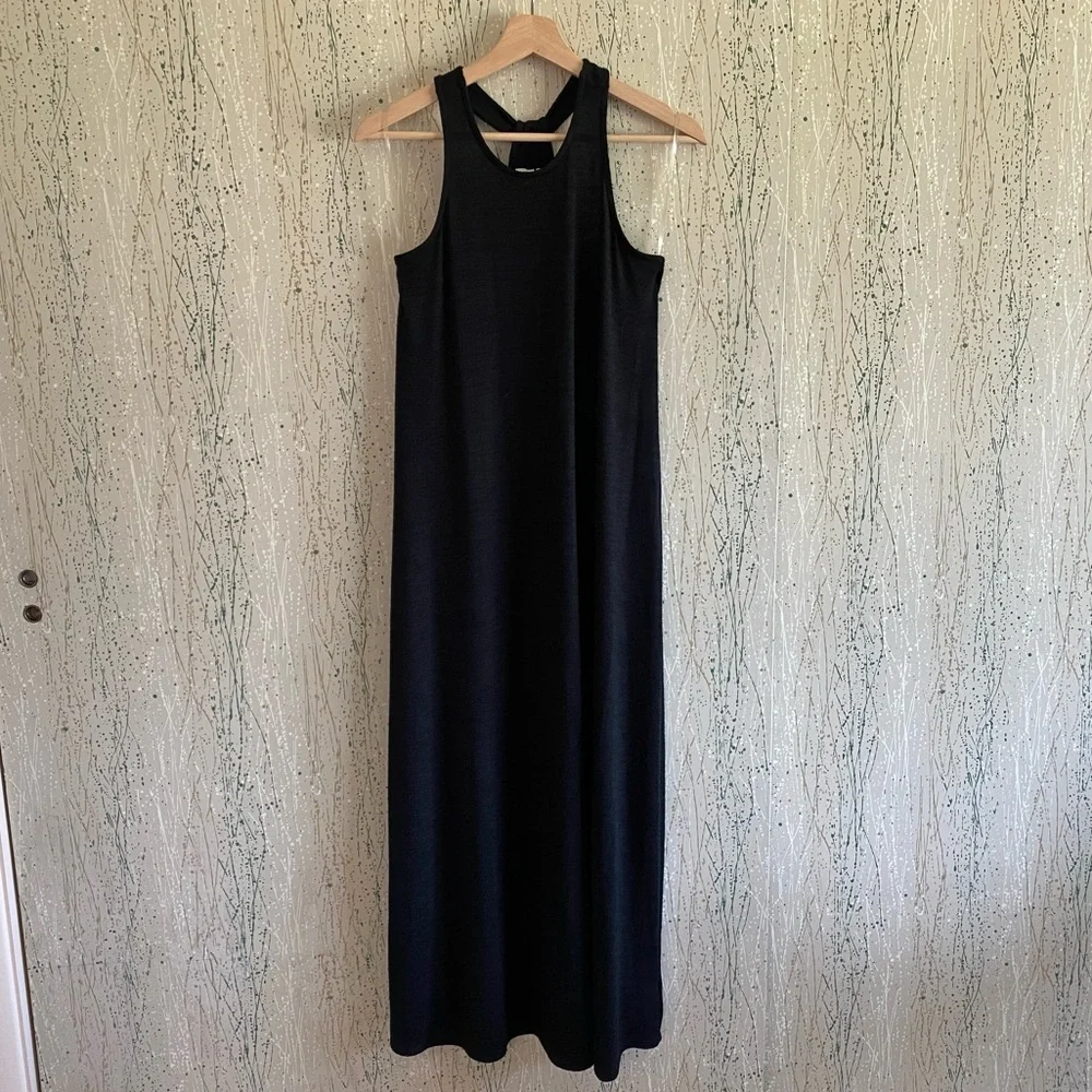 GAP softspun knit Racerback maxi dress black size XS - Picture 2 of 6